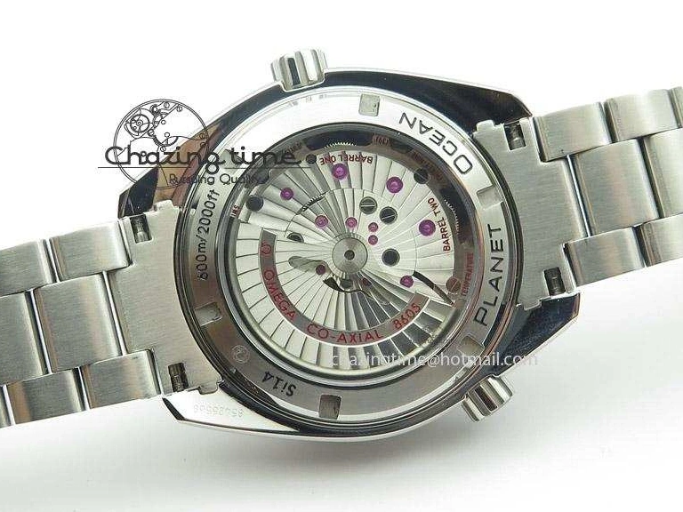 0306 Planet Ocean GMT 42mm V6F Best Edition Blue Bezel Blue Dial On SS Bracelet A ModernLook 8274